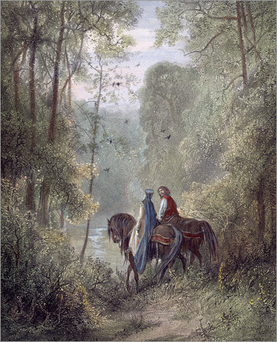 mad-moiselle-bulle:Gustave Dore, Lancelot & Guinevere.