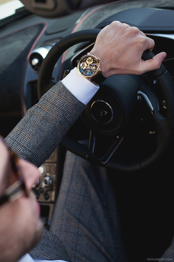 watchanish:  Arnold &amp; Son TB88 Skeleton in rose gold x McLaren.More of our footage at WatchAnish.com. 