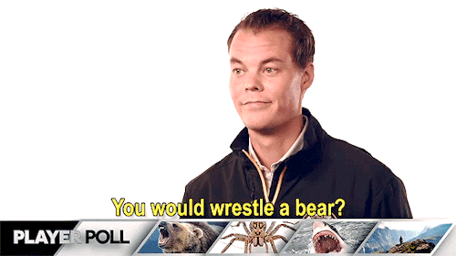 intermissionpenguins: Puck Personality: Bear in Forest, Spiders, Sharks or Heights?