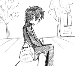 childofsquid:  :D i’m not sure Hiro in a japanese school uniform + waiting for his big brother + being worried something happened to him &lt;3