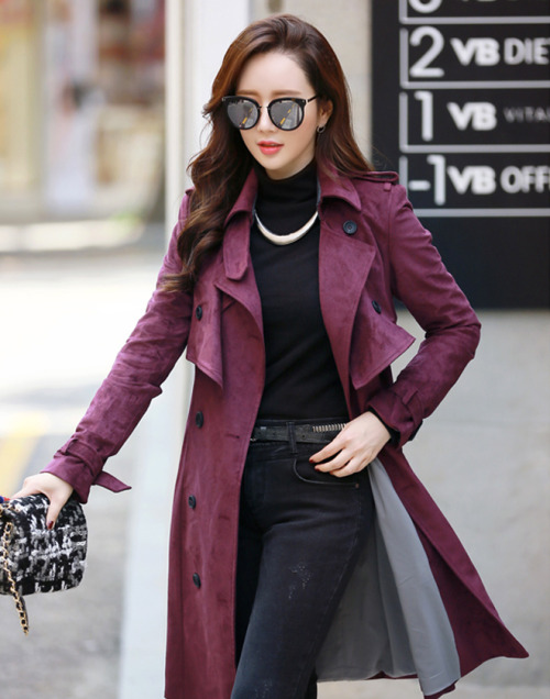 Stylish suede trench coat.goo.gl/fO3rbk