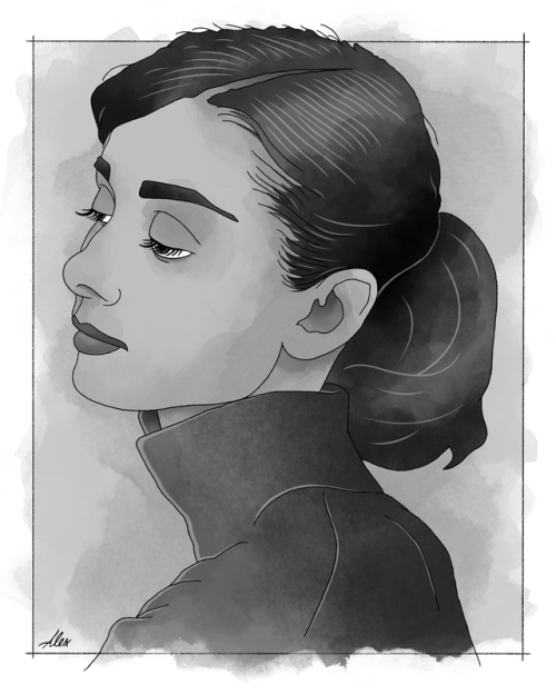 Illustration I&rsquo;ve made of Audrey Hepburn