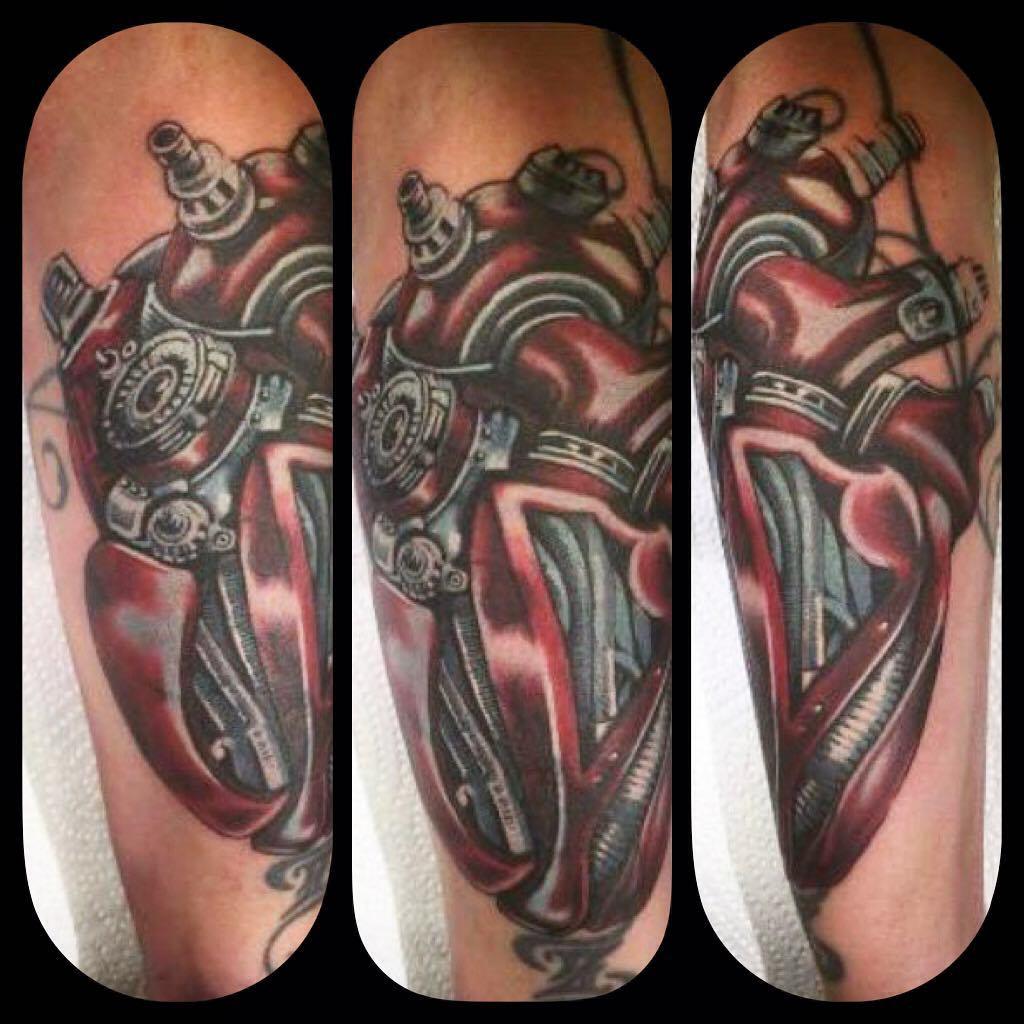 LONDON TATTOO.. 02078335996 — WIP Bionic Heart tattoo cover up by Roxy...