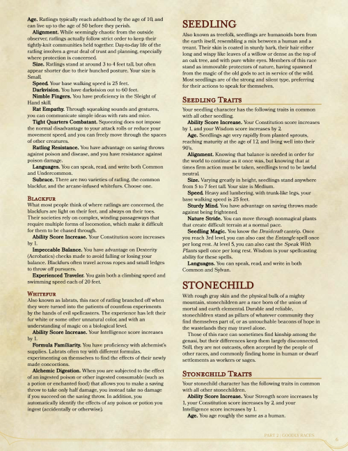 dnd-5e-homebrew:    Racial Handbook Part 2 by Supreme_Slayer  