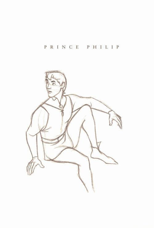 Briar Rose and Prince Philip animation drawings from Sleeping Beauty: A Sketchbook Series