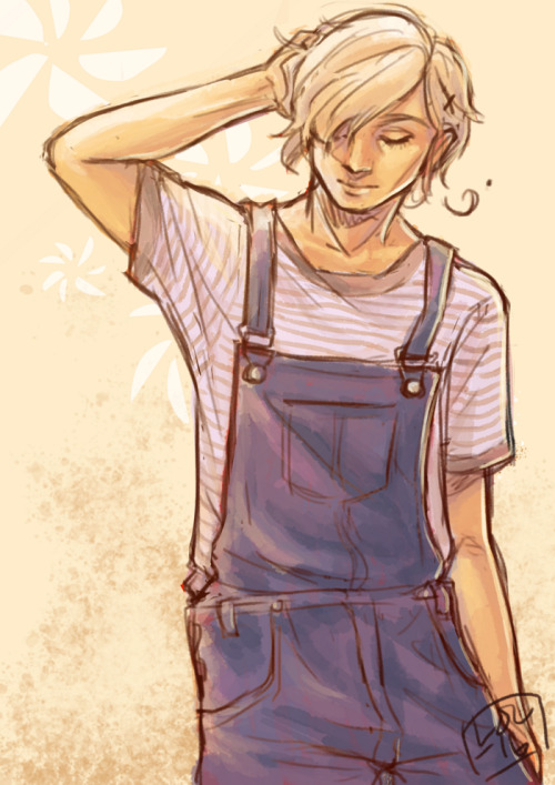 lumeessa: I’ve been drawing mostly non-hetalia stuff lately but here’s a messy Norway wearing overal