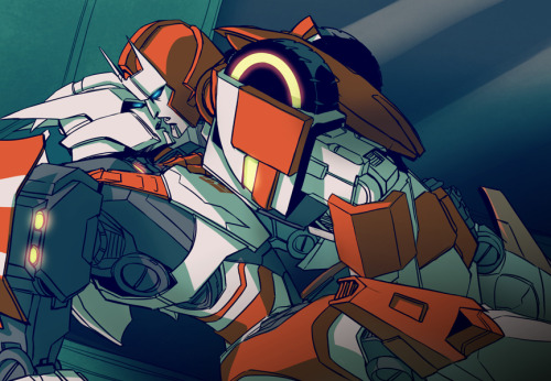 homosindisguise:  lesnee:  Pic for homosindisguise <3! Aaah Drift and Ratchet, one of my favorite mtmte pairing <3  would you look at the time! It was on my dash again so I- really have no excuse for reblogging this a third time but idec. 