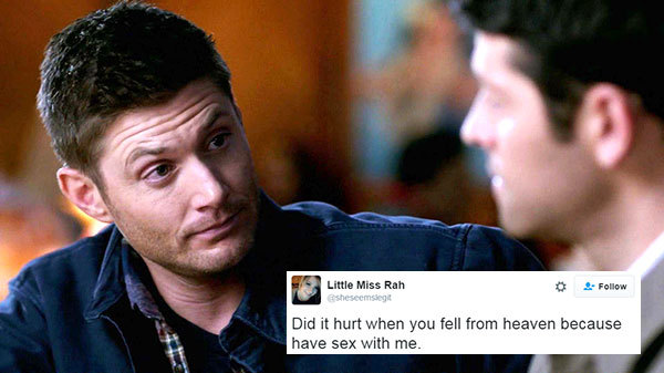 livebloggingmydescentintomadness: destiel tweet meme: the reckoning