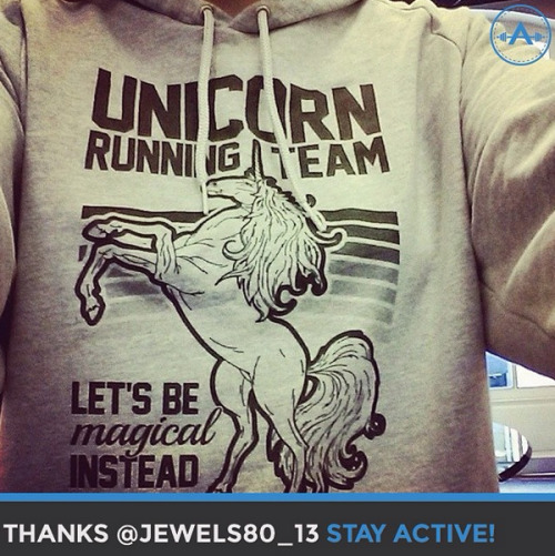 When running, run like a magical unicorn. Wear this ridiculous, yet awesome shirt while you run around like a majestic beast.