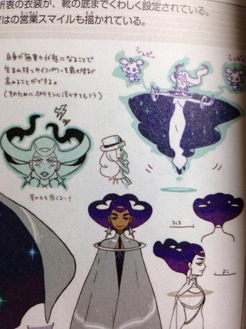 pokemon-global-academy:Viola, Korrina, Clemont, Valerie, Olympia and Wulfric character design sheets