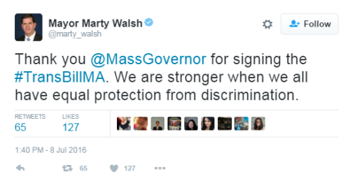 SourceBreaking News: Massachusetts transgender rights bill signed into law#TransBillMA