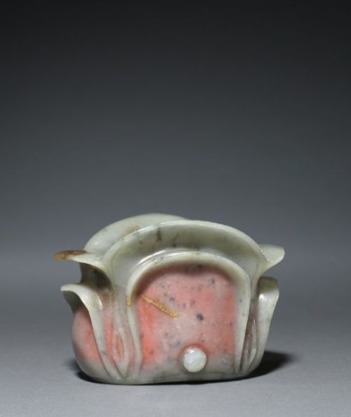 Daoist Cap, China, Song dynasty (960-1279) - Yuan dynasty (1271-1368), grayish-green jade with brown