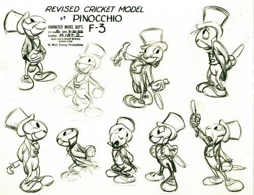 The birth of Ward Kimball&rsquo;s character Jiminy Cricket from &ldquo;Pinocchio.&rdquo;