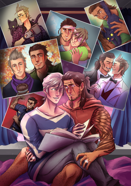 aceflorins:Glad to finally share my piece for the Parallel Love Gladnis AU Zine!You can buy extras o