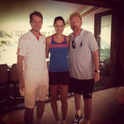 Tennis legends: Stefan Edberg / Стефан Эдберг, Ana Ivanovic / Ана Иванович / @AnaIvanovic, Boris Becker / Борис Беккер / @TheBorisBecker by Boris Becker Instagram