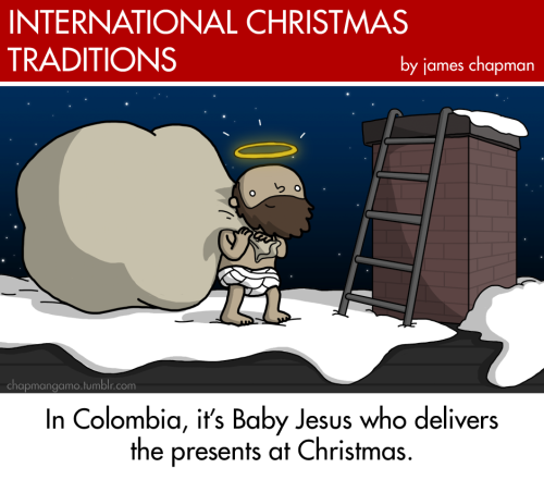 chapmangamo:  Internation Christmas TraditionsIt really isn’t Christmas without KFC or a giant cat trying to kill you.I put this article together for @buzzfeed, so check the link if you want to see some moooore.