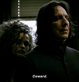 esmesqualor:Snape’s expression was blank, unreadable. Bellatrix, however, let out a cackle of triump