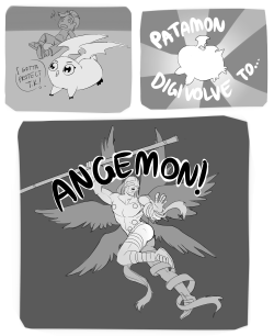 sodomymcscurvylegs:  slytherin-stud:  p33p:  everyone’s talking about digimon again and i remembered the first time my favorite digivolution showed up all those years ago [i’ve always been gay af wow]also guest appearance by my loving and incredibly