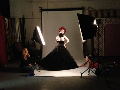 My favorite behind the scene pic with Desirre Lee and Paradigm Beauty on hair, makeup and skirt duty