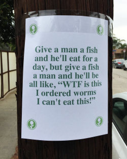 obviousplant:  Give a man a fish…