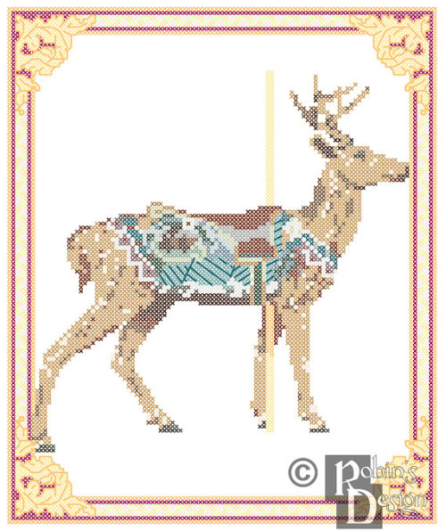 Carousel Deer Cross Stitch Pattern Herschell-Spillman, Golden Gate Park, San Francisco PDF by robins