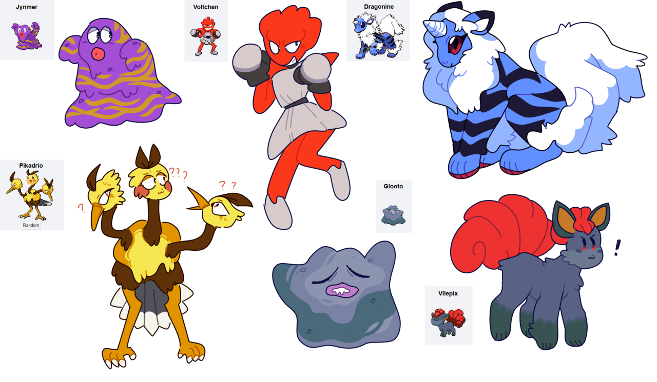 dance dimension x — so i went on pokemon fusion generator and this...