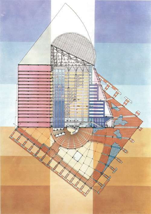 wherearchitectureisfun:  Helmut Jahn drawings II