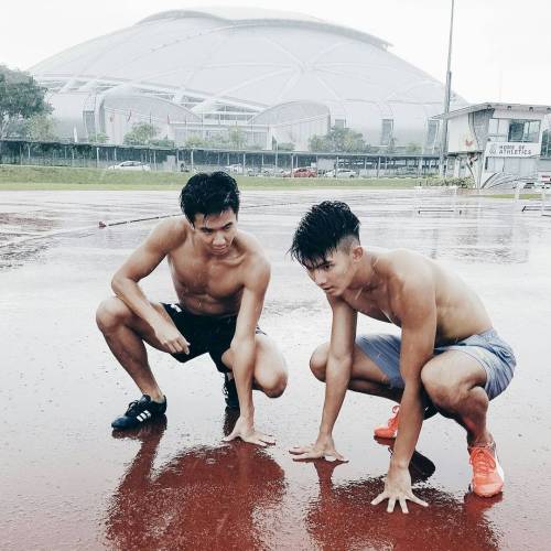 365daysofsexy:Singapore sprinters CALVIN KANG and TIMOTHEE YAP