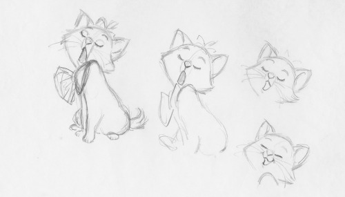 disneyconceptsandstuff:Character Designs from The Aristocats by Milt Kahl