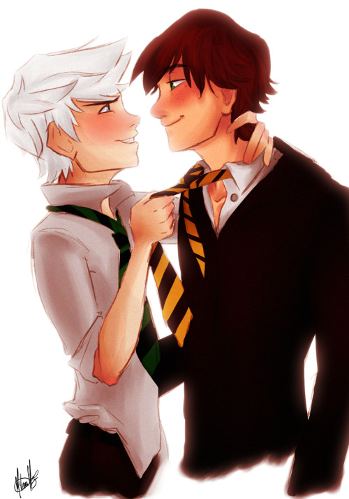 kit-replica:bitany12:Merry Christmas Sadie!!Hogwarts!AU with Jack and older Hiccup ;DI really hope y