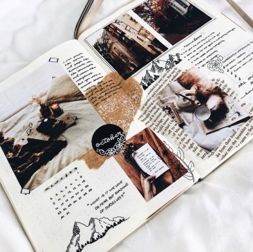 studyelysian:✨ a veeery old monthly spread from october… what can i say, i really like this one!
