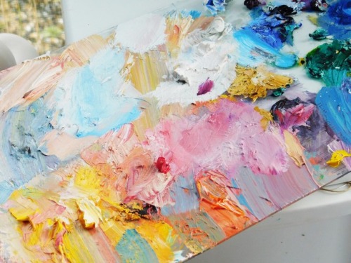 peachygoghh: messy messy palette
