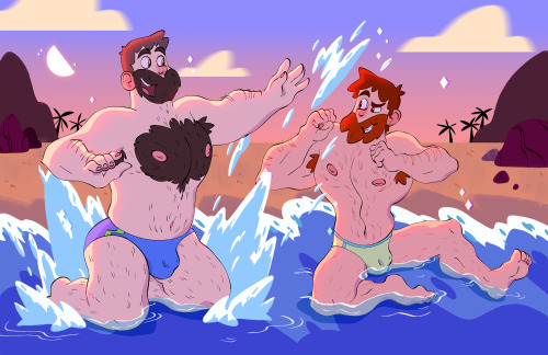 alankawaiilife:  Alan and Jeremiah at the beach! Poster will be selling at La Mole Con this year.Don’t forget to support us at patreon!https://www.patreon.com/AlanKawaiiLife