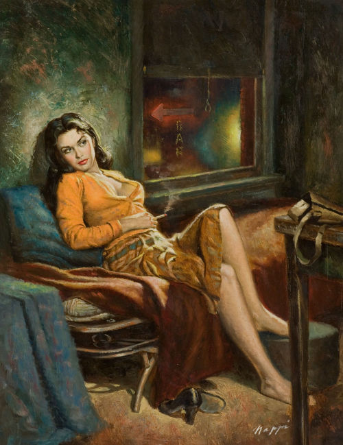vintagecoolillustrated:  “Reefer Girl” by Rudy Nappi 
