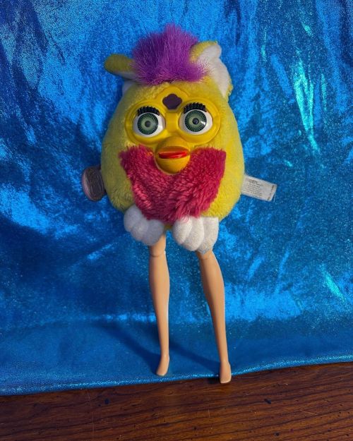 A new talking (speaker has been removed) Furby Buddy oddbody legged is up for adoption on my Etsy I 