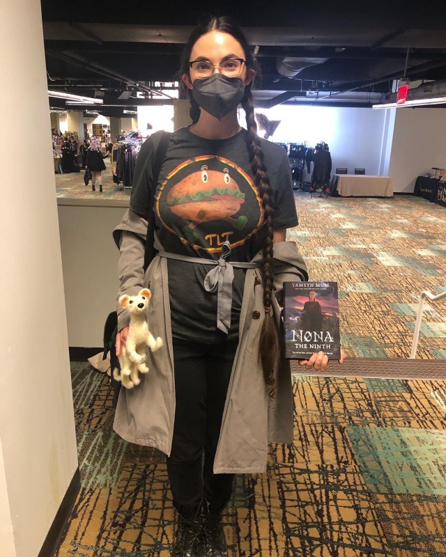 Nona the Ninth and Noodle King of Dogs at Arisia. I had so much fun doing this cosplay. Def need to make Noodle a little 