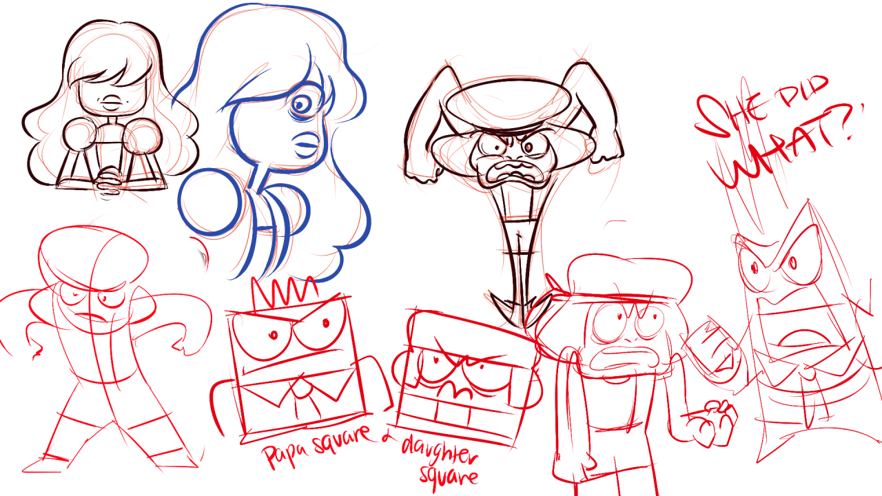 turretsyndr0me:  ANGRY RED SQUARE FAMILY