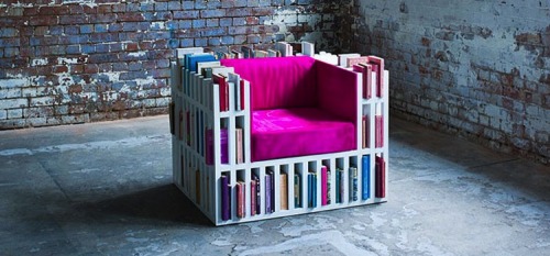 housingworksbookstore:If a bookshelf and a comfy chair met in a bar, hit it off, and had a baby, t