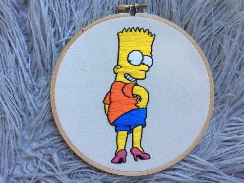 The Simpsons Embroidery Hoops by @embroiderybyjessi (on Instagram/FB) Shop at etsy.com/au/shop/embro