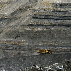 denverpostphoto:  A 240-ton Komatsu haul truck heads into South Taylor mine to load up on coal  at the Colowyo Mine in Craig, Colorado on June 10, 2015. The mine is owned and operated by Tri-State Generation and Transmission Association. (Photo By Helen