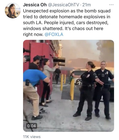 digital-magus:smitethepatriarchy:kineticpenguin:What a funny way to say “cops blew up neighborhood” 