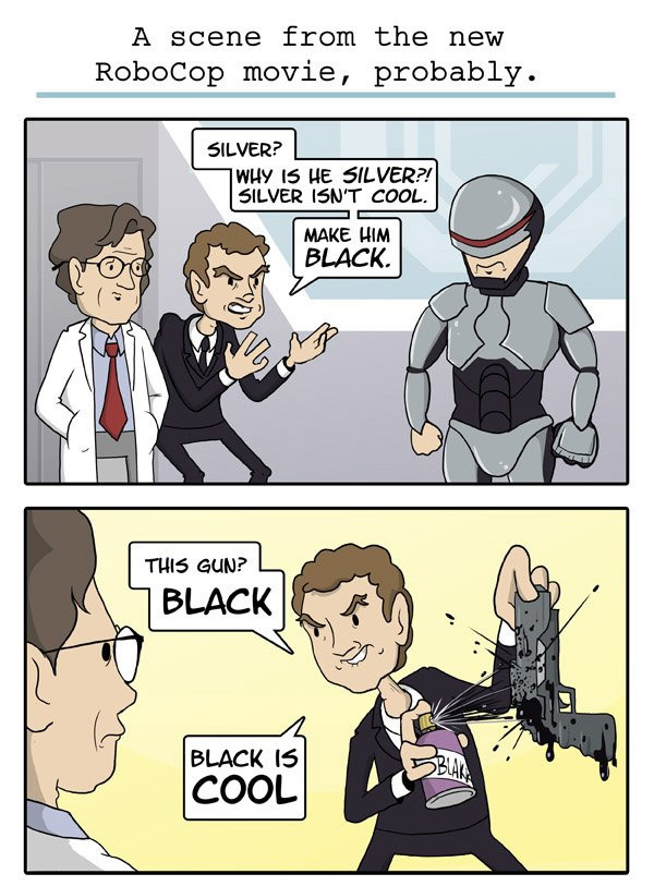 dorkly:  A Scene From the New RoboCop Movie, Probably  That new movie is gonna sink