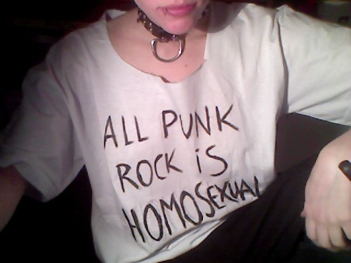 Also I’ve made my own homocore shirt while listening Limp Wrist <3