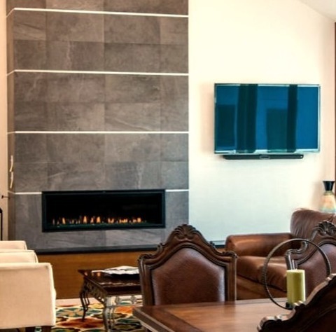 Family Room Open An Illustration Of A Sizable, Open-concept Family Room With Ceramic Tile Flooring, White