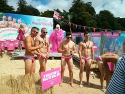 intotheuncertaindivine:   I was at Brighton Pride yesterday with work, checking out rugby players in pants on my break… 