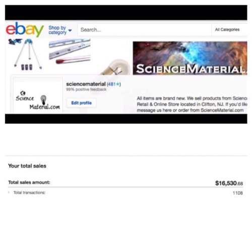 I’ll take it as my first year as a little entrepreneur. Hopefully this gets tripled year two😌 🔍🔬🔭#ebay #sciencematerial #sidebusinessflow