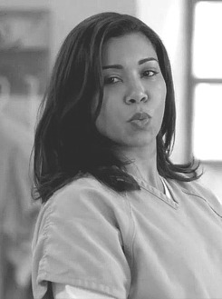 vitacocosnatch:  creamsicles-r-delicious:  Today on useless trivia I found out by chance: You know how half the OITNB cast sing? Well Jessica Pimentel - who plays Maria, the pregnant WAC committee member - is currently in 2 heavy metal bands: she’s