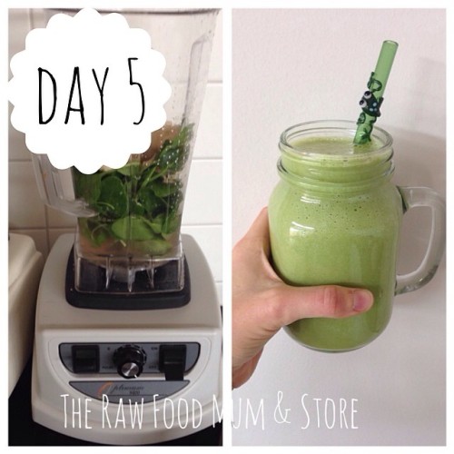 Day 5! Today I’m going back to basics! Just good ole spinach, coconut water and banana! #greensmoothiechallenge #rawfoodmum