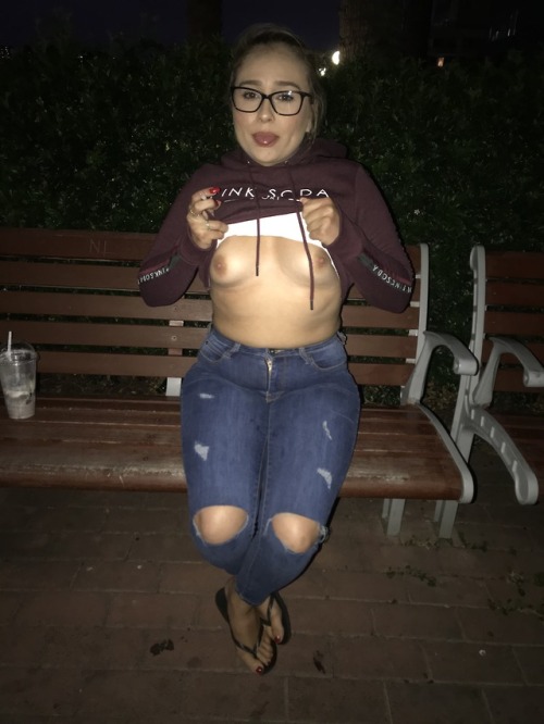 sydneysownlittleslut:  Tits out for the boys! 😝 Reblog and like for more!