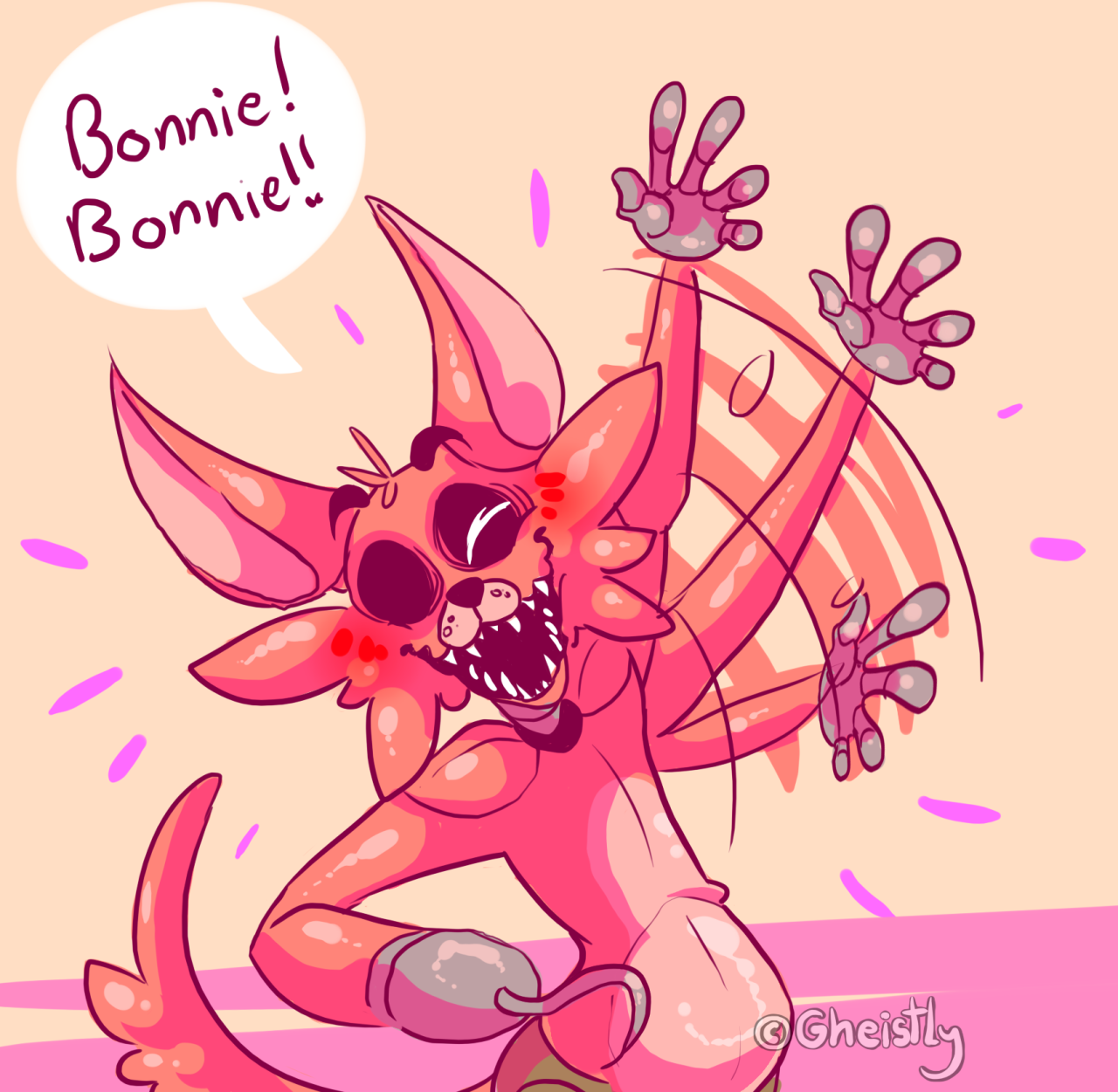 gheistly:  Foxy always loves to tell Bonnie about the lil things that happen between